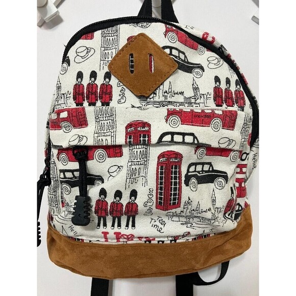 I Love London Mini Backpack Travel British England SOUVENIR Adjustable Straps - Picture 2 of 16